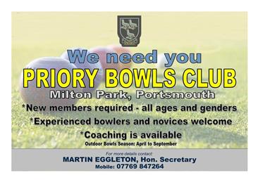  - Come & Join Us  Try Bowls With Priory Bowls Club