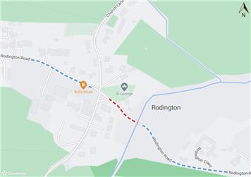 Emergency closure along Rodington Bullring To Isombridge Junction, Rodington