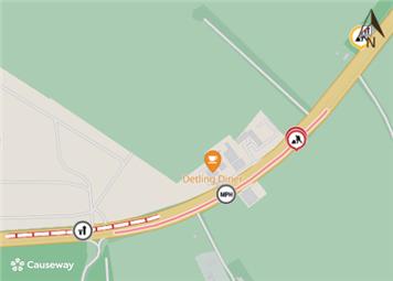 50 MPH speed limit - A249 Sittingbourne Road (Westbound), Thurnham - 24 August 2026