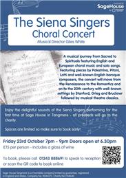 Sage House choral concert