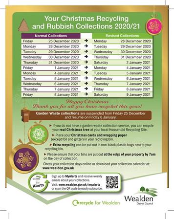  - Wealden Christmas Waste and Recycling Collections