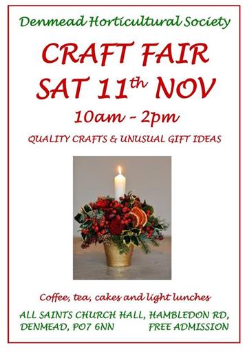  - Craft Fair Saturday 11th November