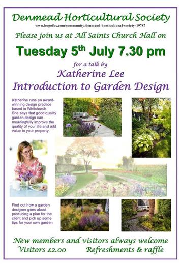  - Talk on July 5th -  Introduction to Garden Design
