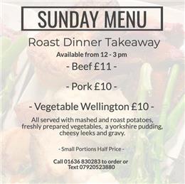 Waggon open for takeaways, including Sunday lunch