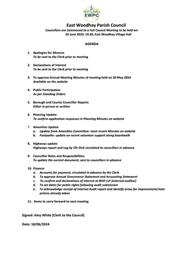 EWPC Full Council Meeting 24 June 2024