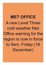 New severe cold weather warning for Kent residents