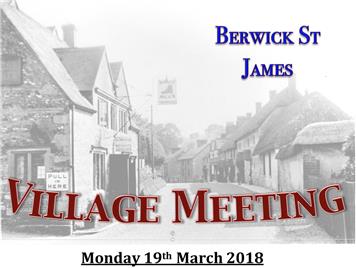  - Village Meeting - Monday 23rd April '18