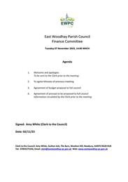 Finance Committee Meeting 07/11/23