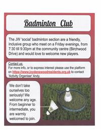 Do You Play Badminton? If So ..........