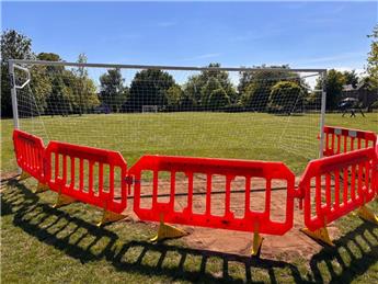 Goal Post Replacement Works Underway in Manston Park