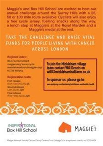  - Surrey Cycle Challenge  - Sunday 7th May 2023
