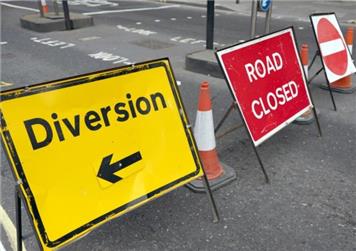 Road Closure - Traffic Roundabout Bomere Heath