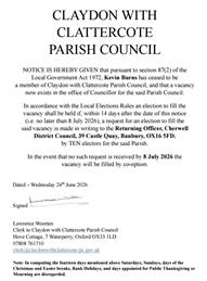 Councillor Vacancy Notice