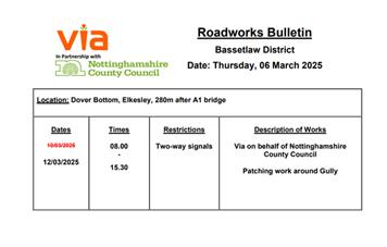 Roadworks Bulletin