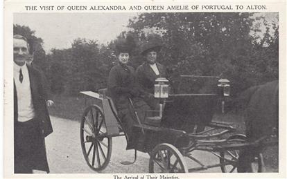 The Visit of Queen Alexandra & Queen Amelie of Portugal to Alton - The Arrival of their Majesties ~26.7.1912 - New Postcards added to website