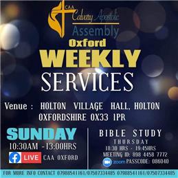 The CAA Weekly Sunday Services