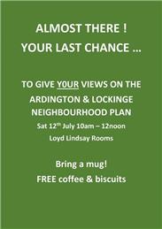 Last Neighbourhood Plan Workshop - 12th July!