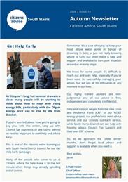 Citizens Advice Autumn Newsletter