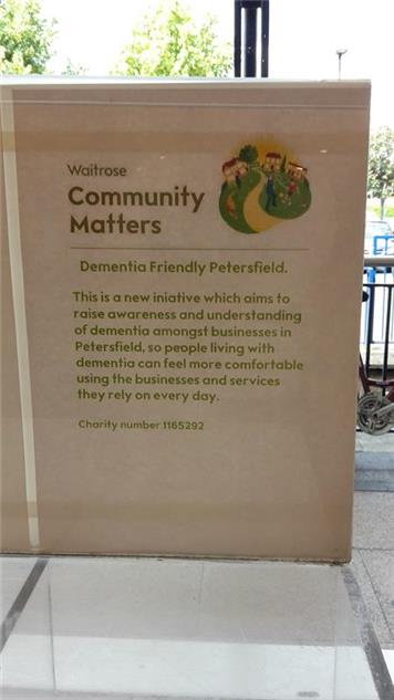  - Donate tokens at Waitrose to support Dementia Friendly Petersfield