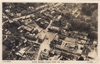 Market Place from the air ~ postmarked 30.06.1927 - New Postcard added to website