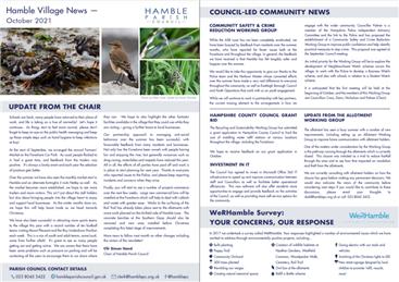  - Hamble Village Newsletter - October 2021