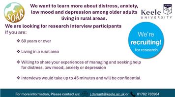 SOAR Project Lay Summary  Supporting Older adults with low mood to Access care in Rural areas