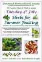 Herbs for Summer Feasting :- Tuesday 4th July