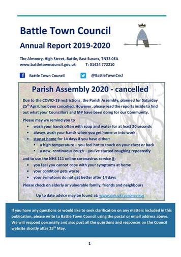  - Battle Town Council Annual Report 2019-2020