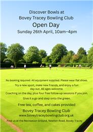 Open day posters available at clubhouse