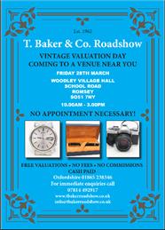 Vintage Valuation Day - Friday 28th March 10am - 3pm