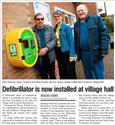 Defibrillator installed at Village Hall