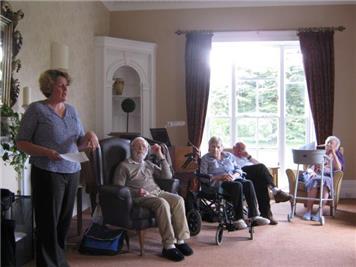 Champion Sarah Gardner - leading the Friends Sessions at the Lawns - May 2015 News - Alton's Dementia Awareness Week
