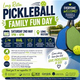 Pickle Ball  Family Day - 2nd May