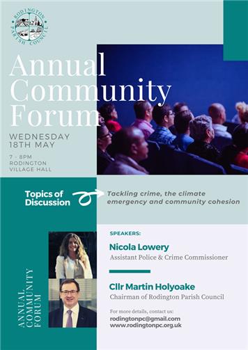  - Annual Community Forum (Electors Meeting)
