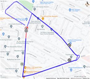 Temporary Road Closure - A254 Ramsgate Road, Margate - 16th February 2022 for 1 Night between 22:00 hours and 06:00 hours