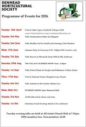 DHS Programme of Events for 2026