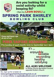 5th - 11th May 2024 - Bowls Taster Sessions