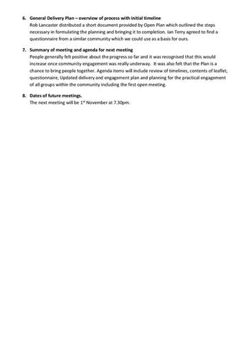 Steering Group Minutes - FCM Neighbourhood Plan Meeting Minutes 27 September 2017