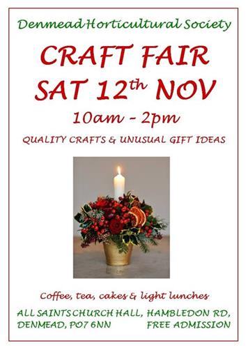  - Craft Fair Saturday 12th November