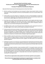 PUBLIC MEETINGS REGARDING WATER SUPPLY IN BENENDEN 7th and 24th September