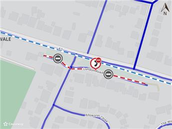 Temporary Road Closure - A2 London Road, Newington (Service Road) - 1st December 2025