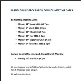 Meeting Dates 2026