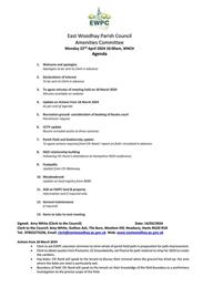 Amenities Committee Meeting 22 April 2024