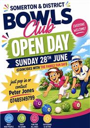 Bowls Club Open Day Sunday, June 28th