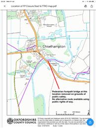 Footpath closure - Chiselhampton Bridge