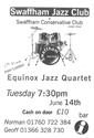 Swaffham Jazz Club - Equinox Jazz Quartet