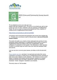 Crime and Community Survey