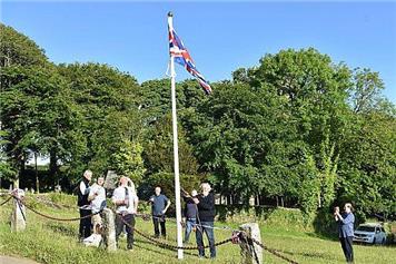 A flagpole for Michaelstow 2022