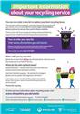 New Wheelie Bins with Purple Lids  for Recycing Cans, Glass & Plastic
