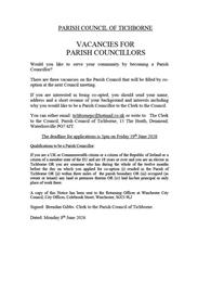 Councillor vacancies June 2026